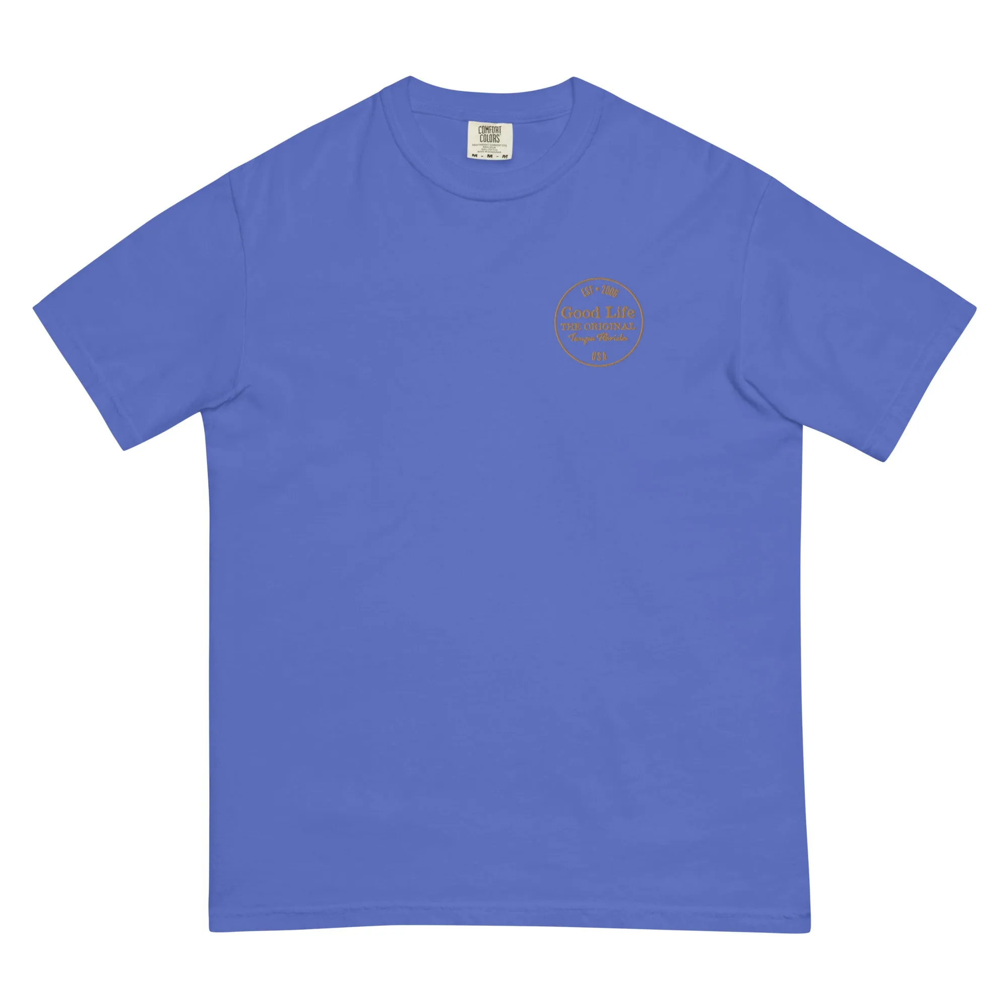 Men's Premium Ringspun Cotton Embroidered Original Good Life Logo T-Shirt