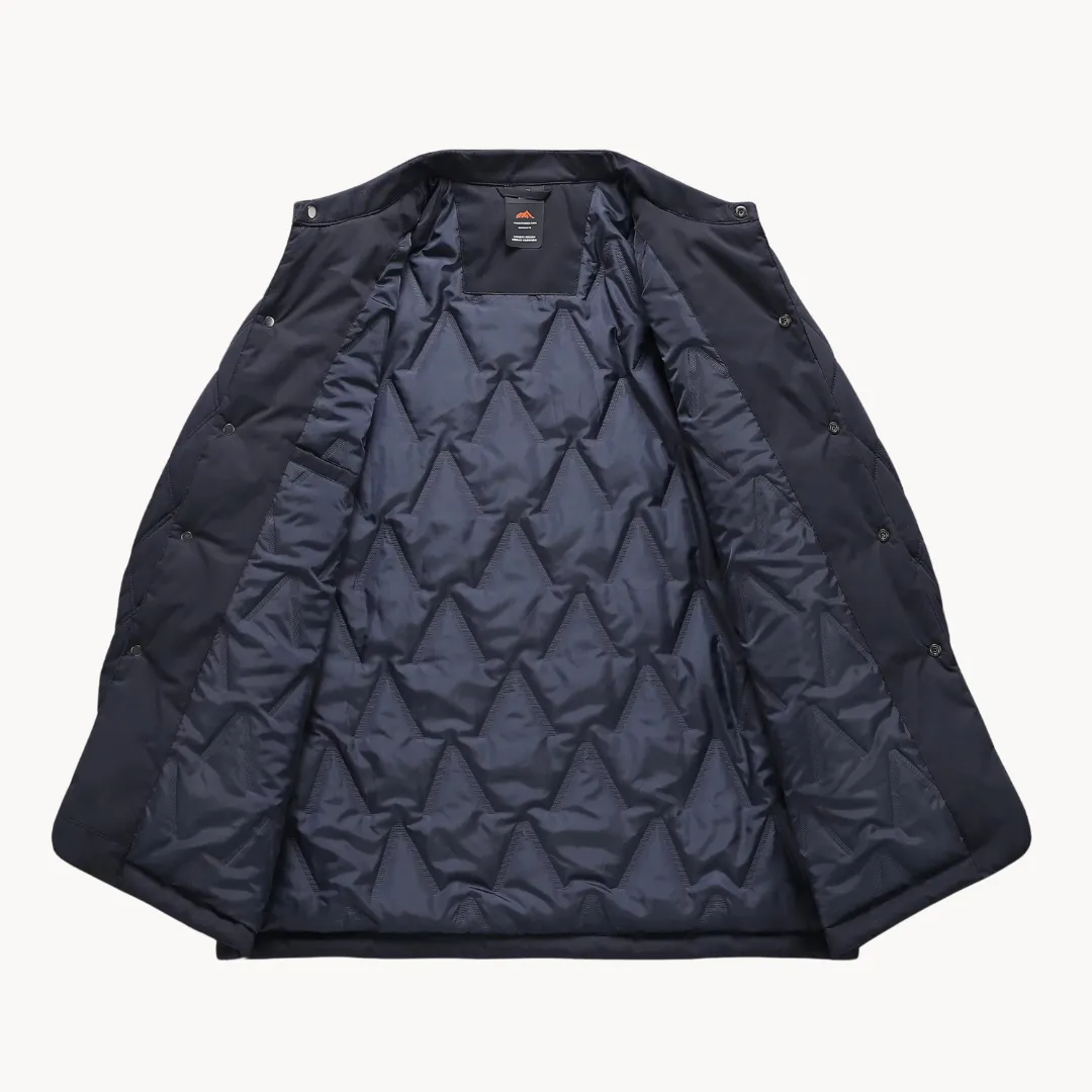 Men’s Quilted Jacket – Button-Up – Diamond Stitching – Lightweight Insulation – Smart Casual Outerwear