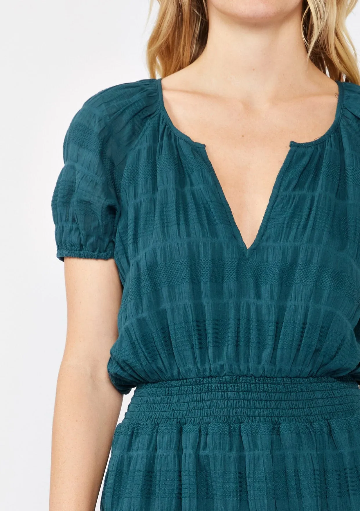 Midnight Teal Midi Dress