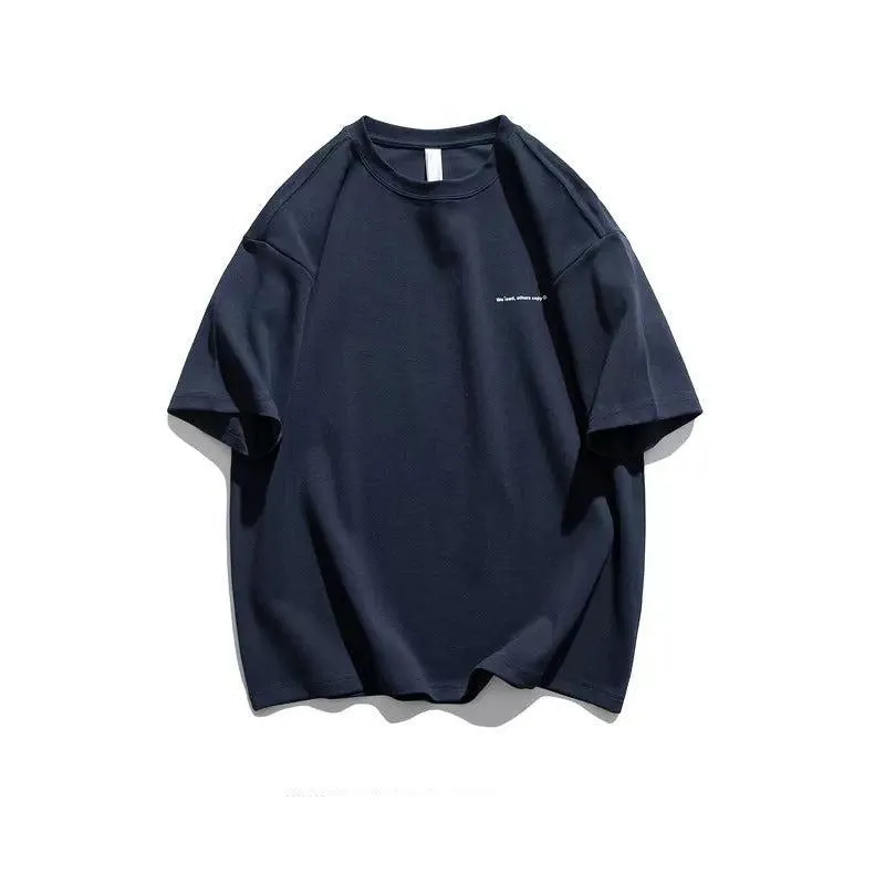 Minimalist Cotton Tee with Motivational Script