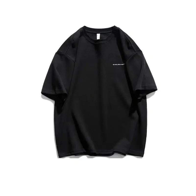 Minimalist Cotton Tee with Motivational Script