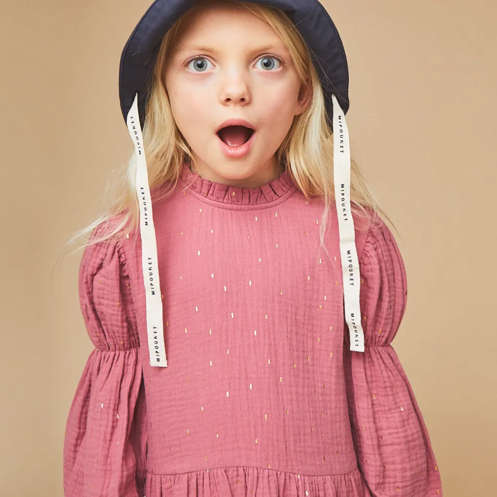 Mipounet Emilie Muslin Dress, Pink