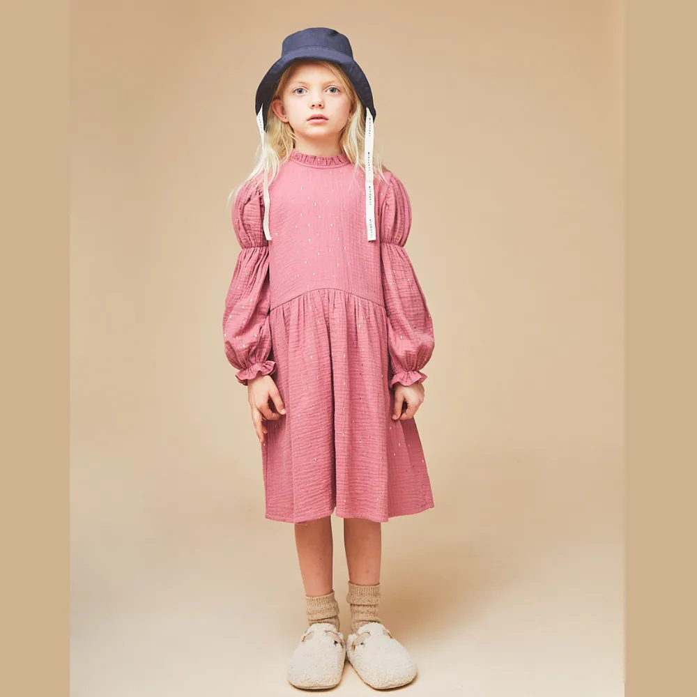 Mipounet Emilie Muslin Dress, Pink