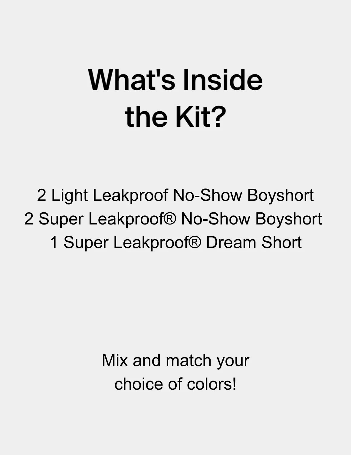 Mixed Period Kit - Boyshort