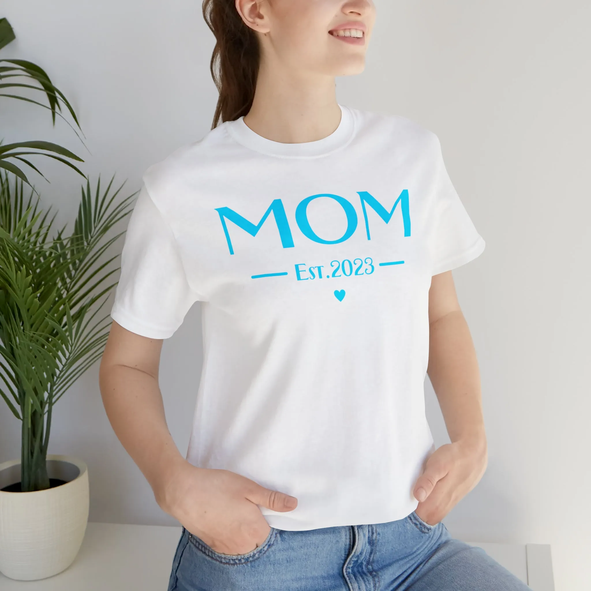 Mom Est. 2023 Baby T-Shirt | Mom to Be Tee |  Bella Canvas 3001 Unisex |  Here Comes the Baby Short Sleeve Tshirt