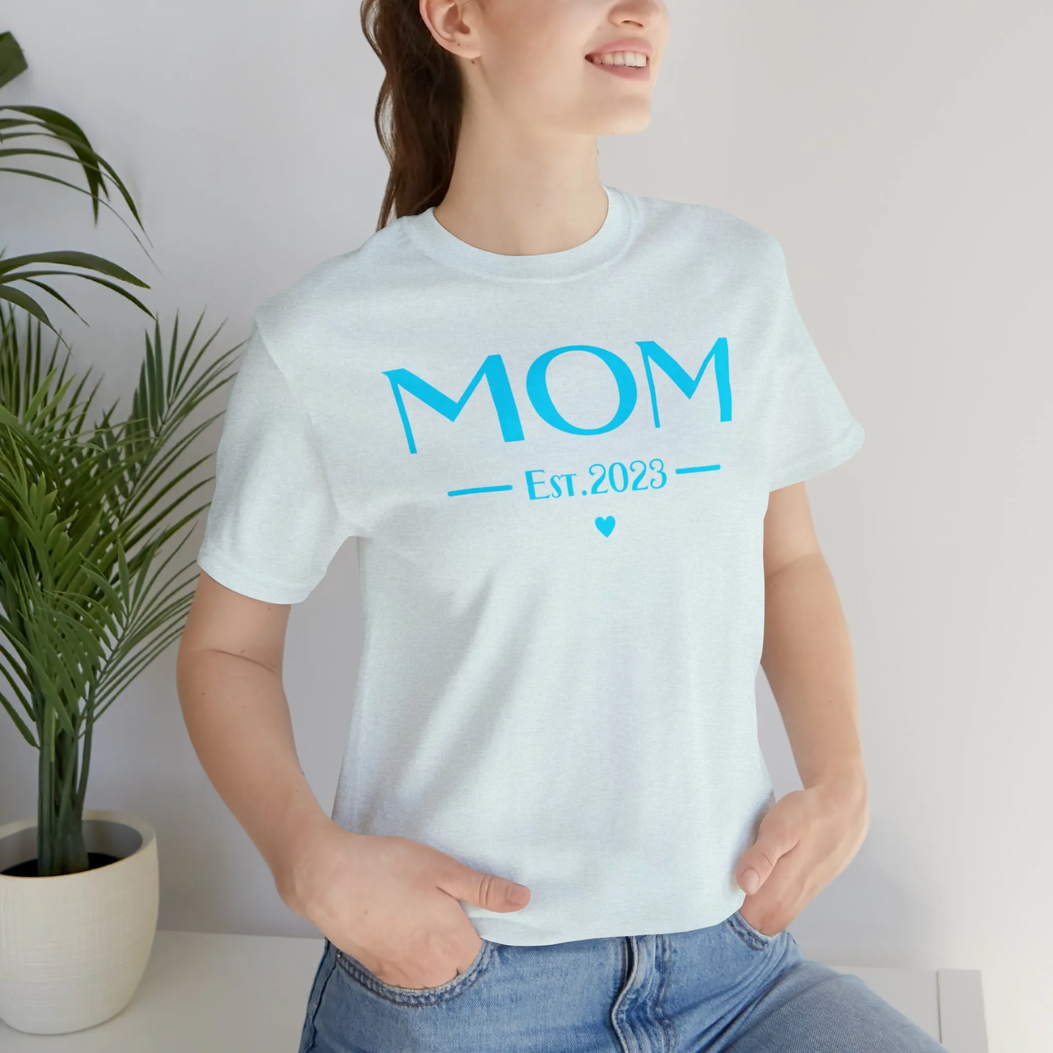 Mom Est. 2023 Baby T-Shirt | Mom to Be Tee |  Bella Canvas 3001 Unisex |  Here Comes the Baby Short Sleeve Tshirt