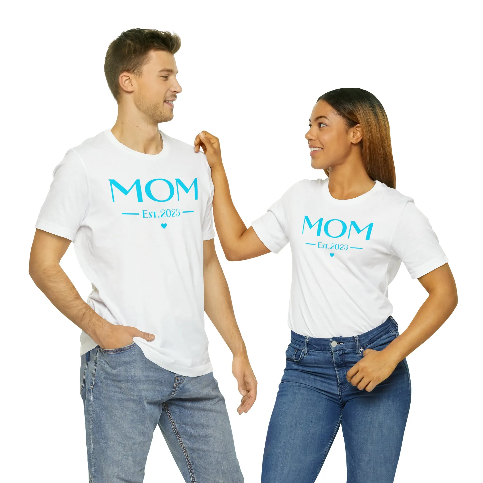 Mom Est. 2023 Baby T-Shirt | Mom to Be Tee |  Bella Canvas 3001 Unisex |  Here Comes the Baby Short Sleeve Tshirt