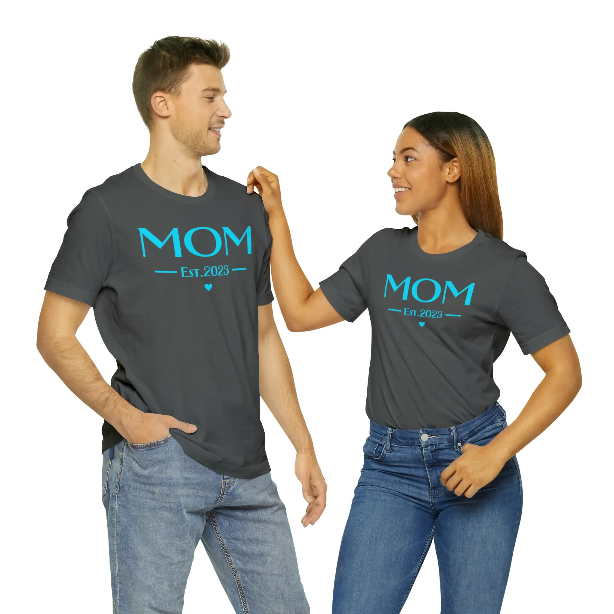 Mom Est. 2023 Baby T-Shirt | Mom to Be Tee |  Bella Canvas 3001 Unisex |  Here Comes the Baby Short Sleeve Tshirt