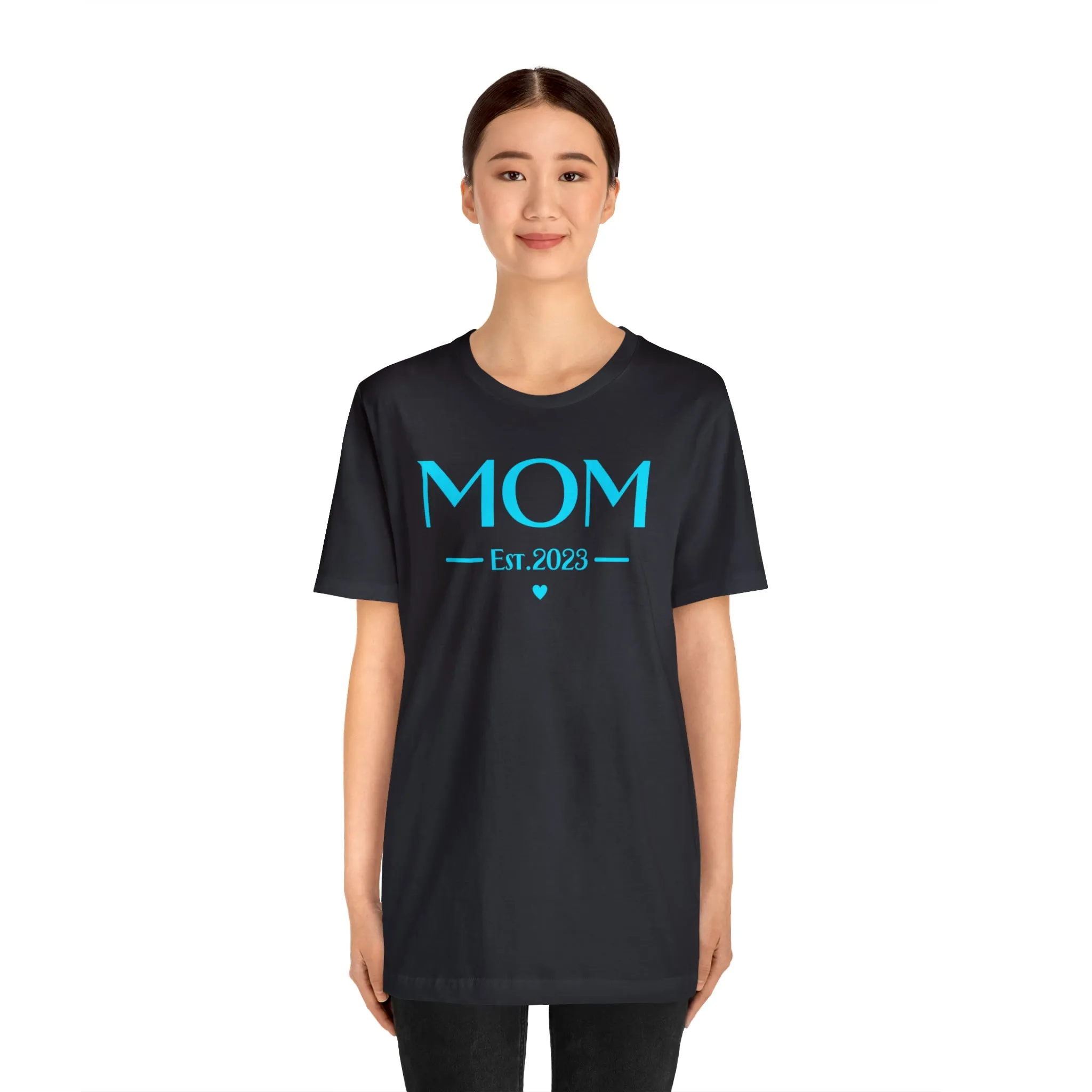 Mom Est. 2023 Baby T-Shirt | Mom to Be Tee |  Bella Canvas 3001 Unisex |  Here Comes the Baby Short Sleeve Tshirt
