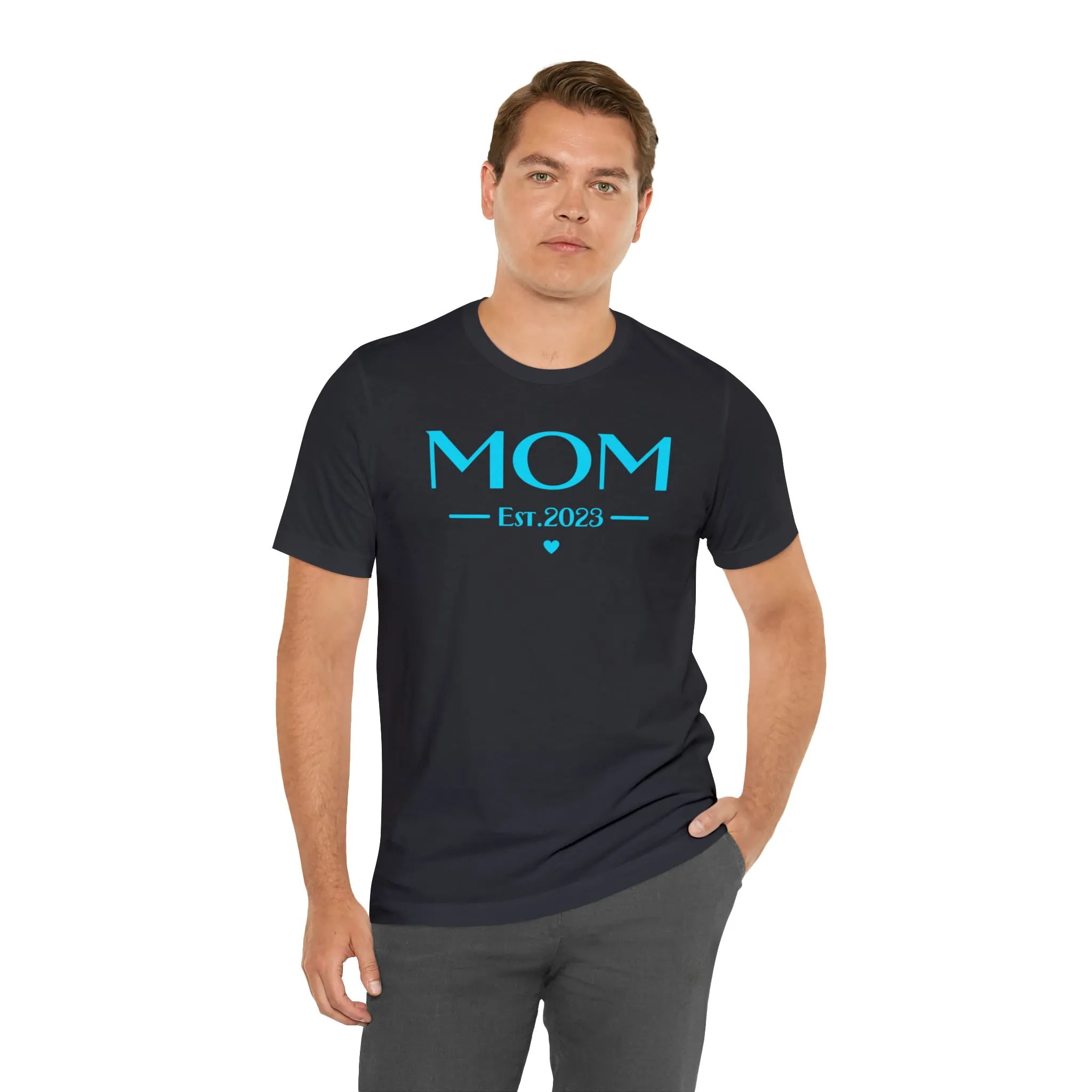 Mom Est. 2023 Baby T-Shirt | Mom to Be Tee |  Bella Canvas 3001 Unisex |  Here Comes the Baby Short Sleeve Tshirt