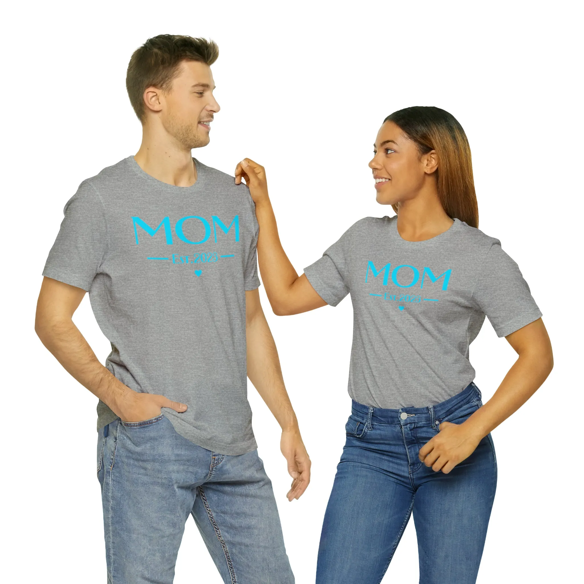 Mom Est. 2023 Baby T-Shirt | Mom to Be Tee |  Bella Canvas 3001 Unisex |  Here Comes the Baby Short Sleeve Tshirt