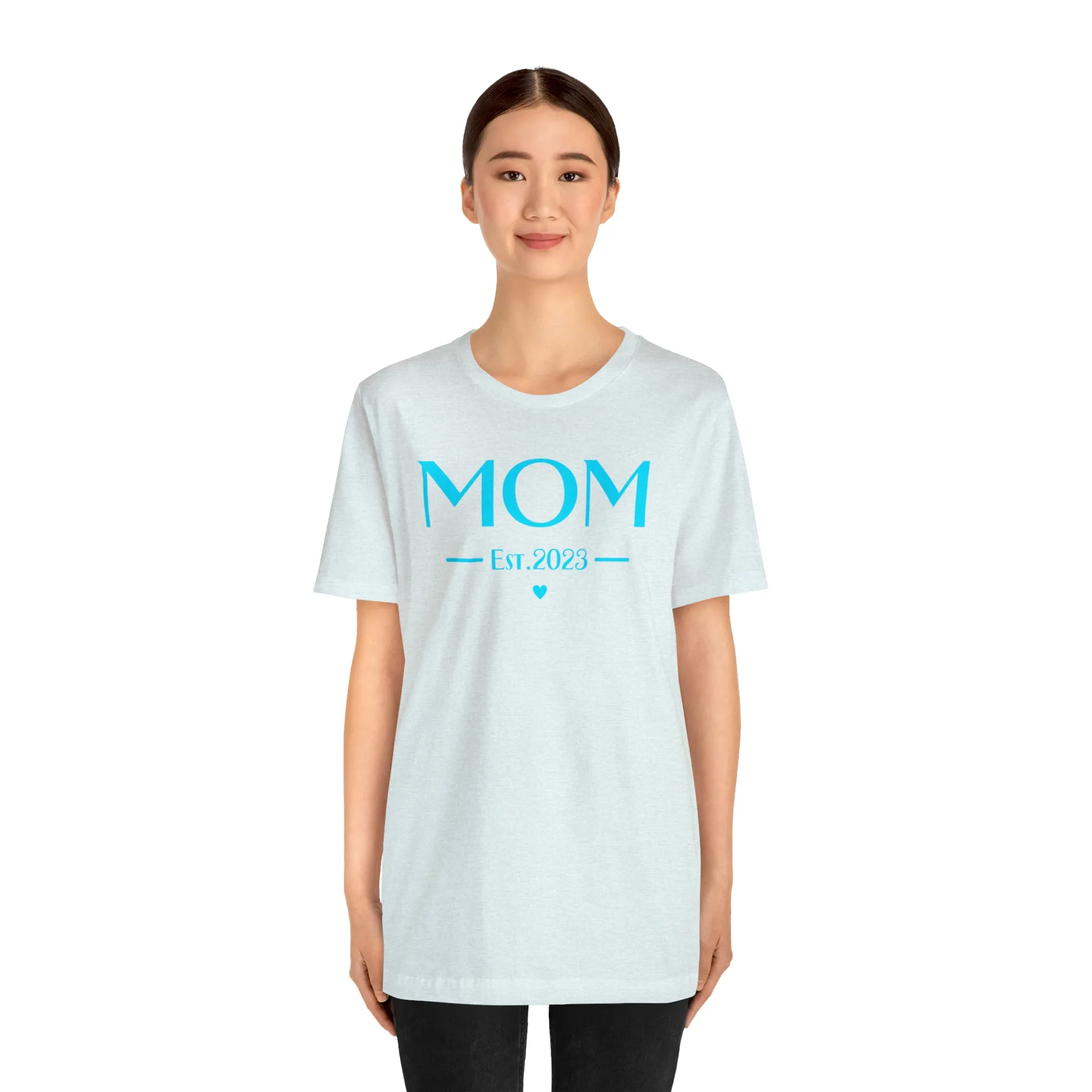 Mom Est. 2023 Baby T-Shirt | Mom to Be Tee |  Bella Canvas 3001 Unisex |  Here Comes the Baby Short Sleeve Tshirt