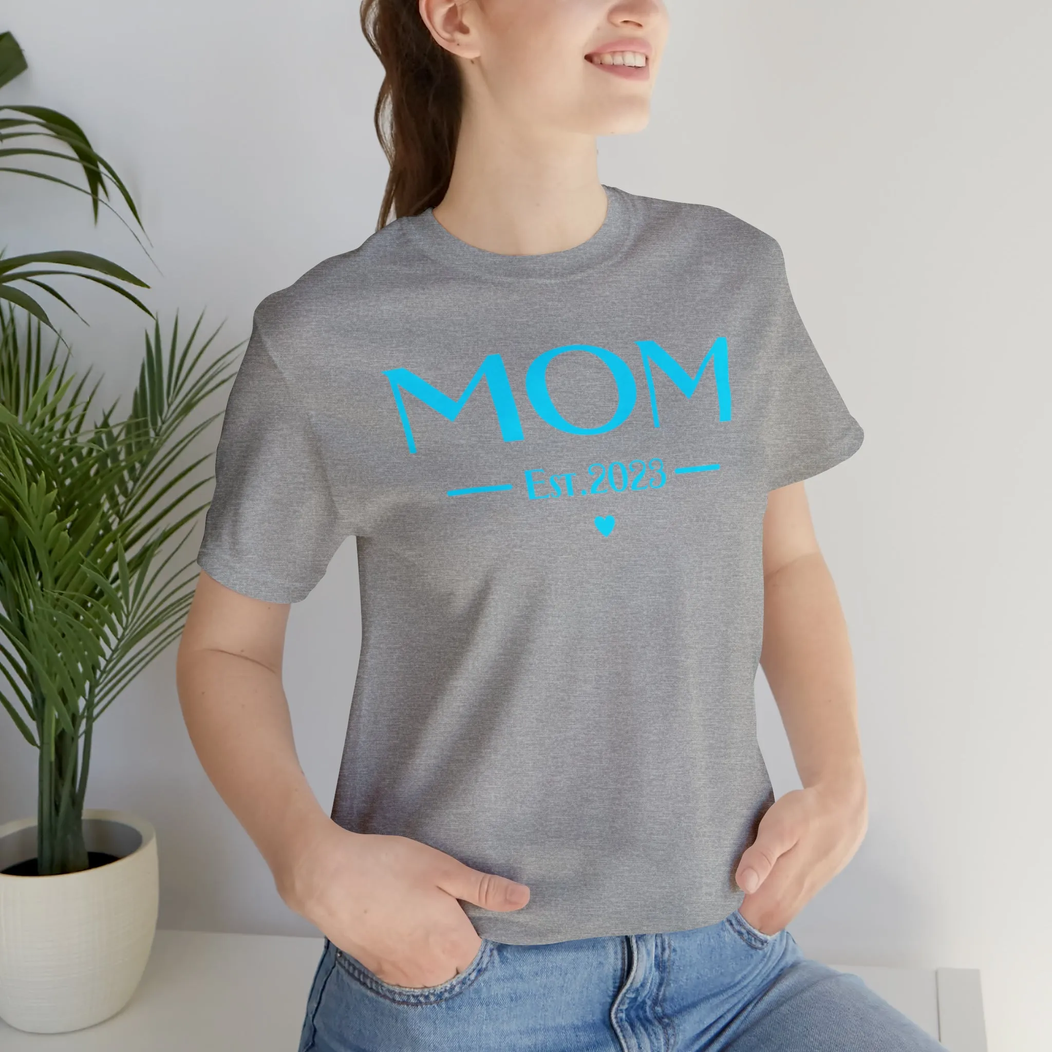 Mom Est. 2023 Baby T-Shirt | Mom to Be Tee |  Bella Canvas 3001 Unisex |  Here Comes the Baby Short Sleeve Tshirt