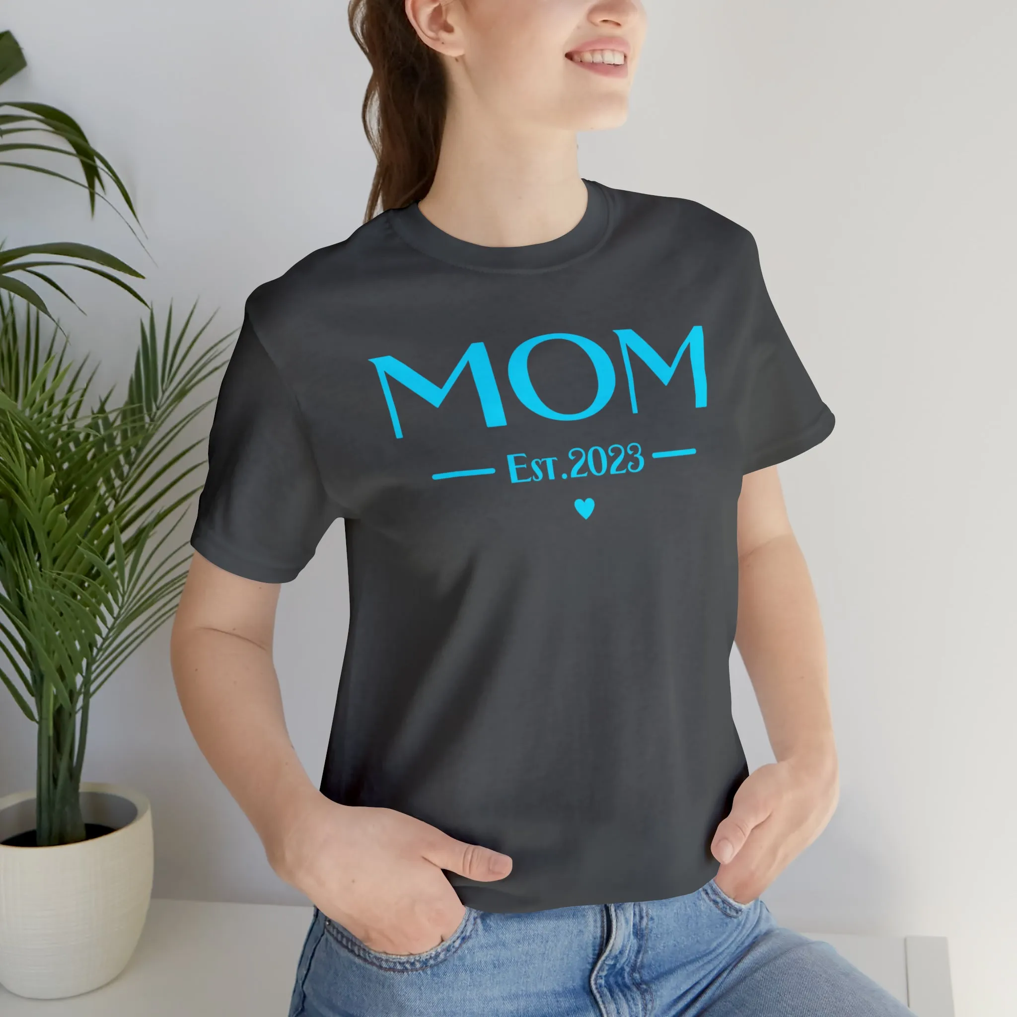 Mom Est. 2023 Baby T-Shirt | Mom to Be Tee |  Bella Canvas 3001 Unisex |  Here Comes the Baby Short Sleeve Tshirt
