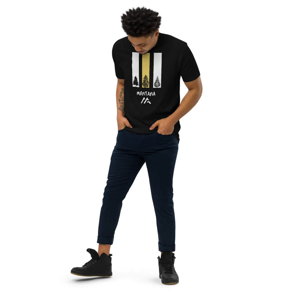 MONTANA TREES & STRIPES Men’s premium heavyweight tee