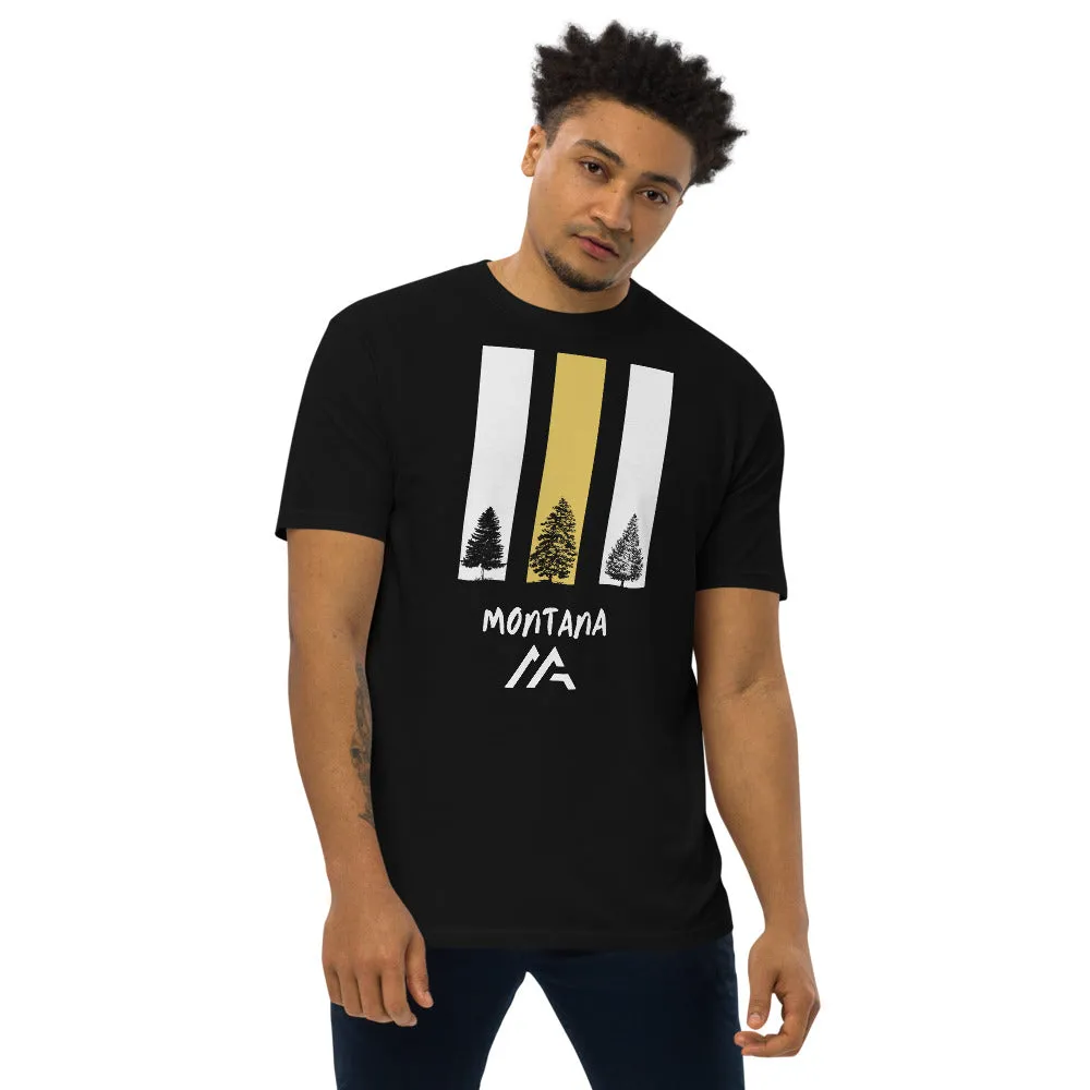 MONTANA TREES & STRIPES Men’s premium heavyweight tee