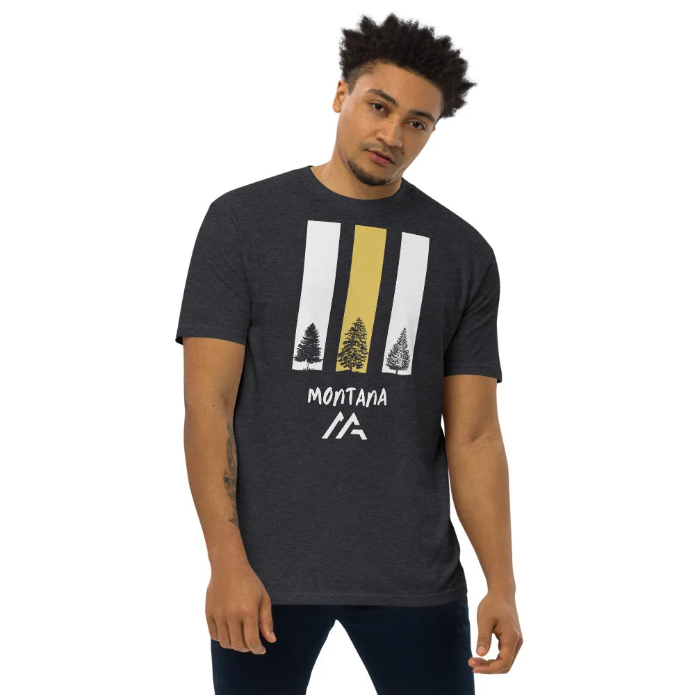MONTANA TREES & STRIPES Men’s premium heavyweight tee