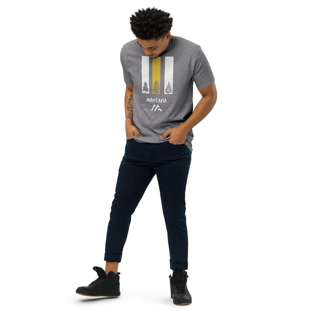 MONTANA TREES & STRIPES Men’s premium heavyweight tee