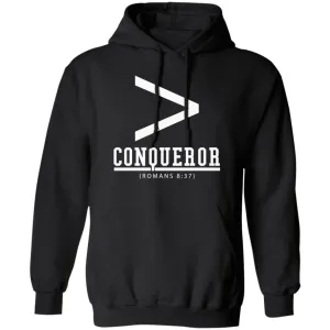 More Than a Conqueror Black (White) Hoodie