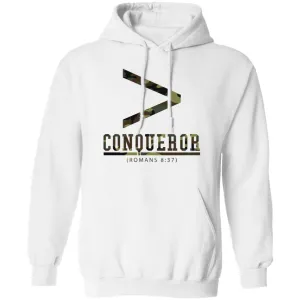 More Than a Conqueror White (Camo) Hoodie