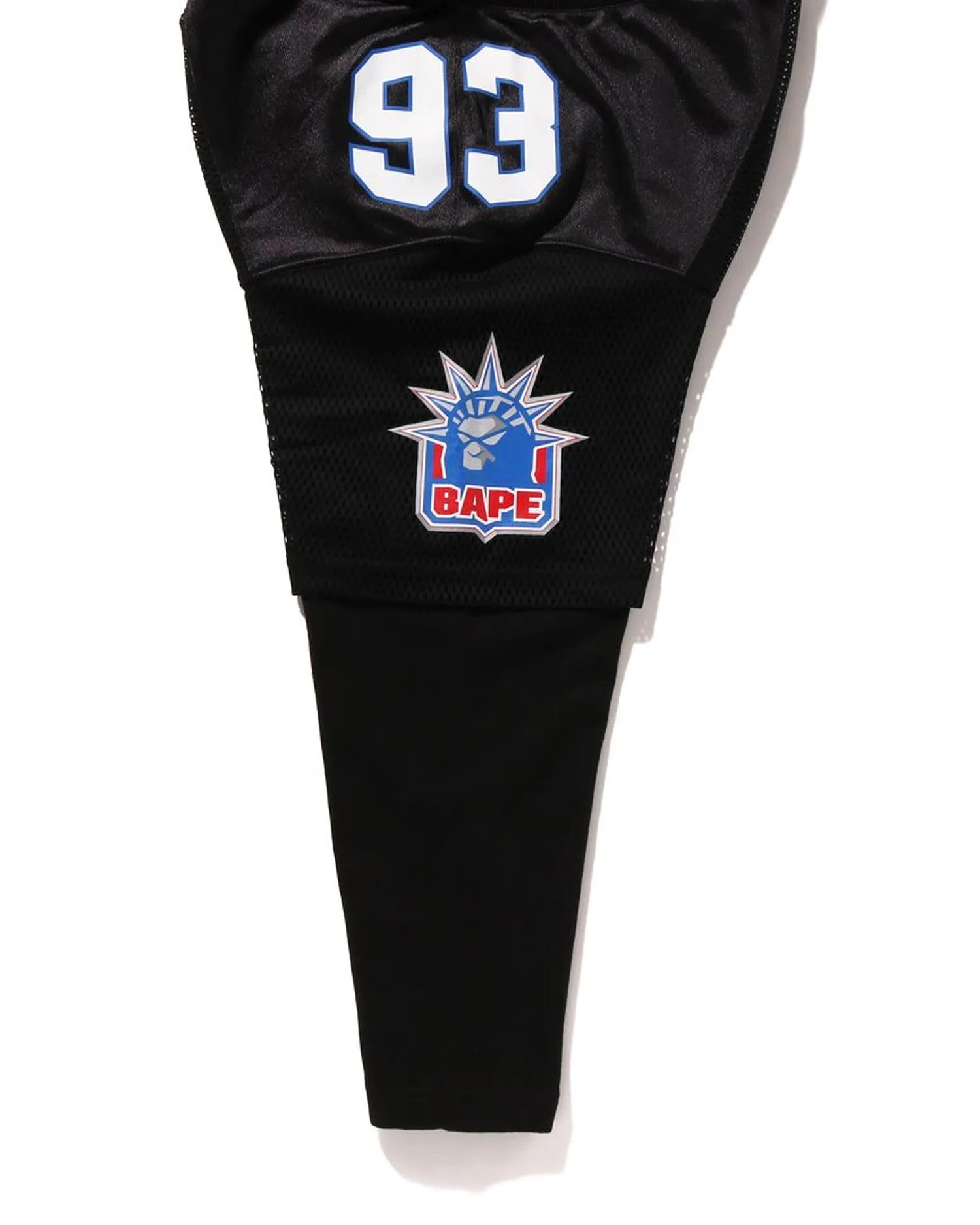 Multi Logo Layered Sleeves Relaxed Fit Football Jersey