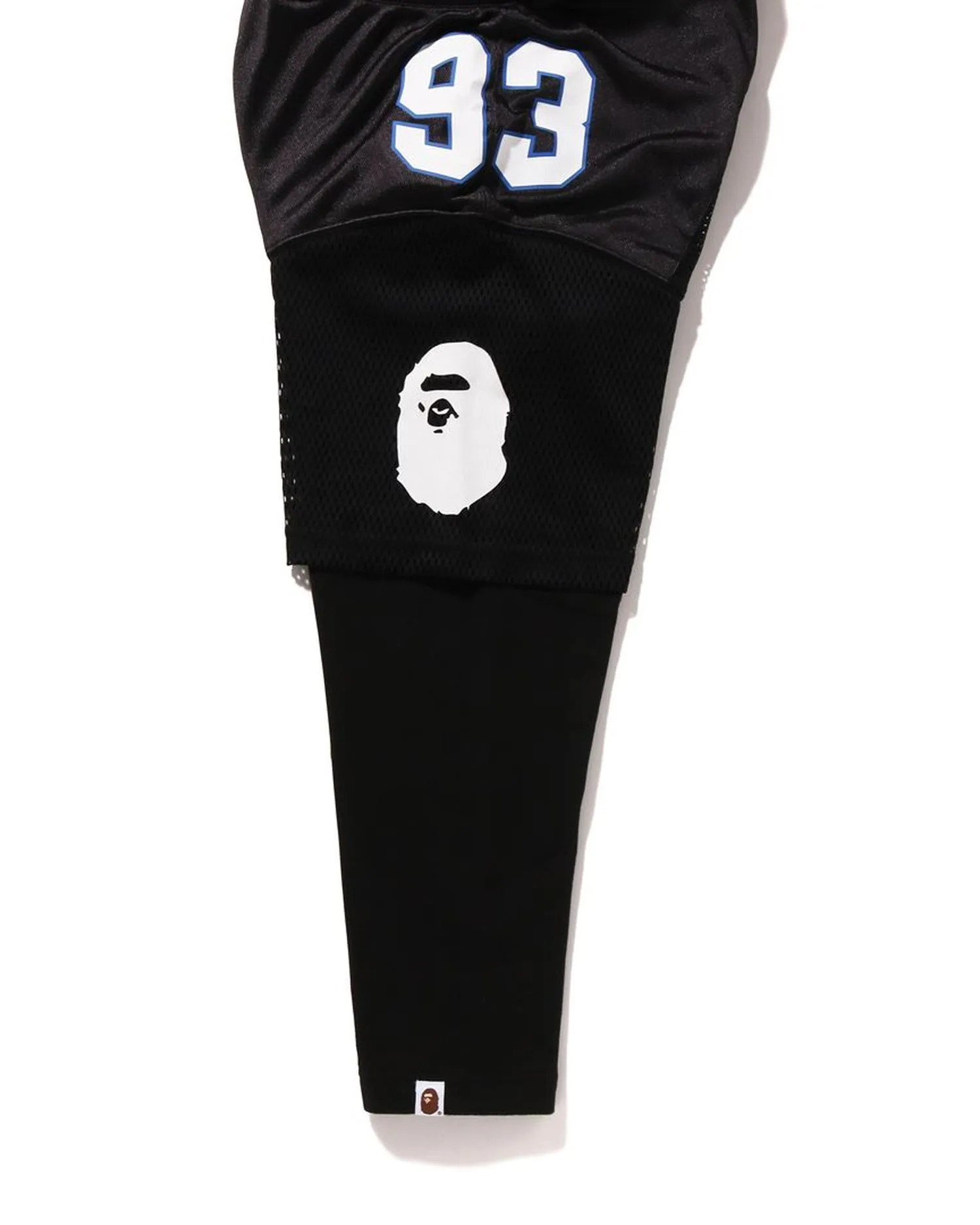 Multi Logo Layered Sleeves Relaxed Fit Football Jersey