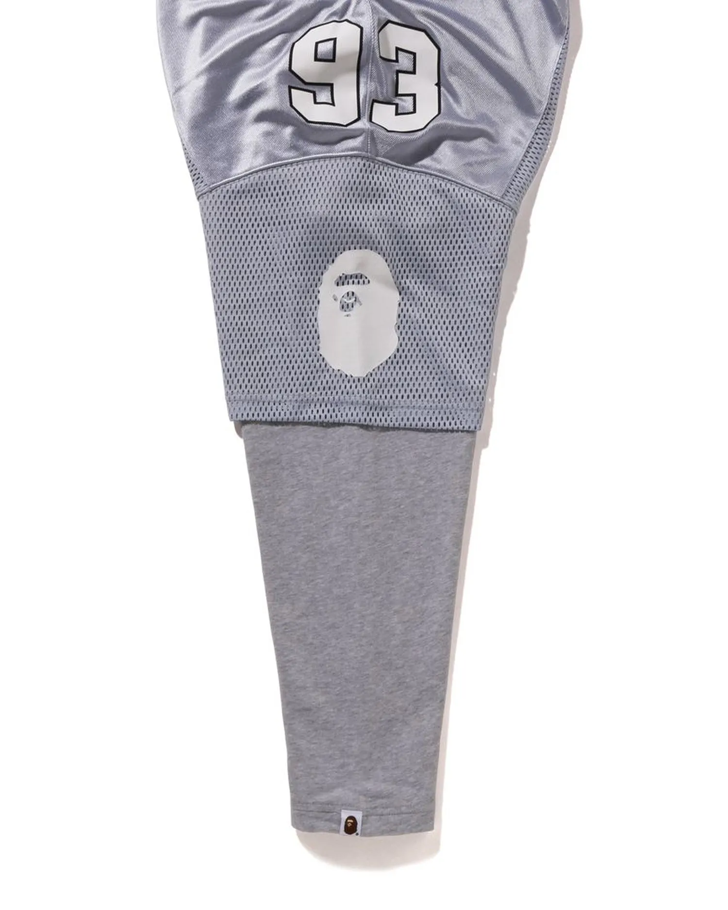 Multi Logo Layered Sleeves Relaxed Fit Football Jersey