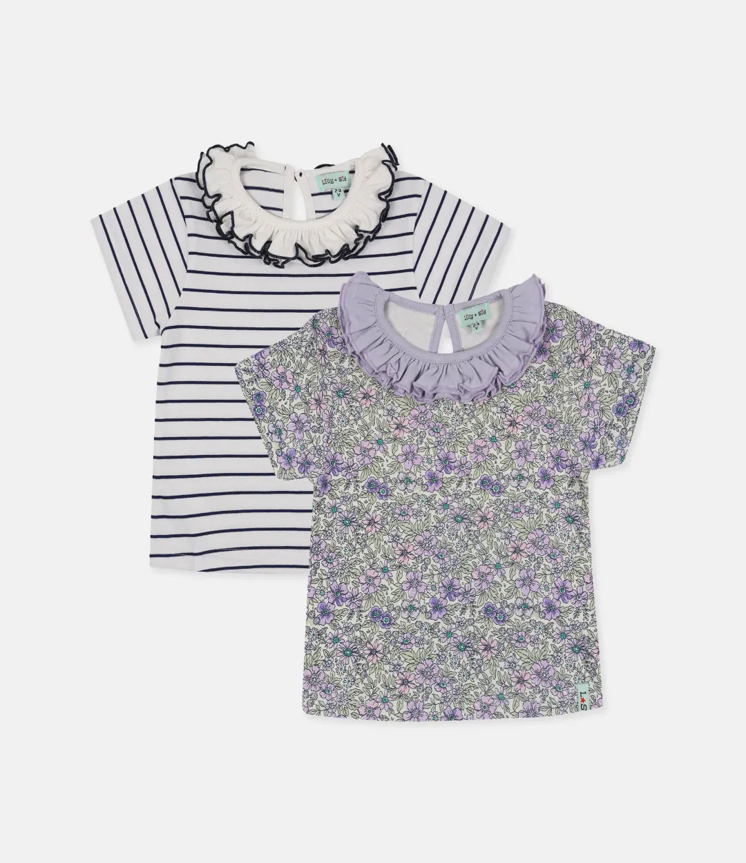 Multicoloured Floral And Stripe Print Top - 2 Pack