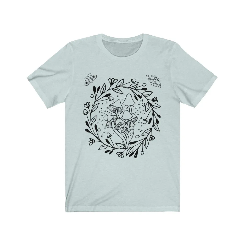 Mushrooms Wreath Moths Tee