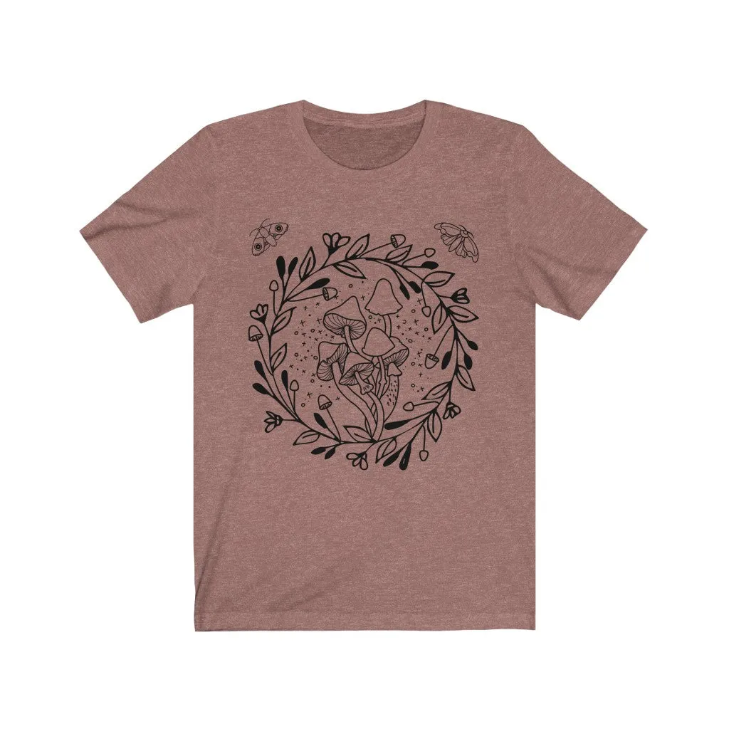 Mushrooms Wreath Moths Tee