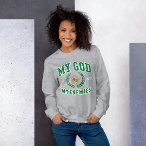 MY GOD VS MY ENEMIES GREY SWEATSHIRT (FAMU EDITION)
