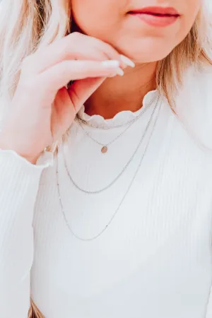 Naomi Layered Necklace - Silver