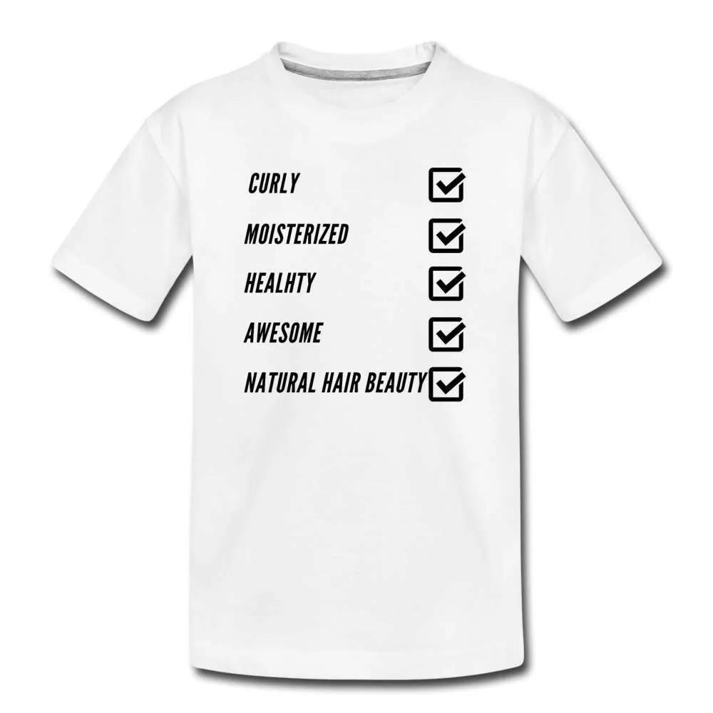 Natural Hair Checklist Youth T-Shirt