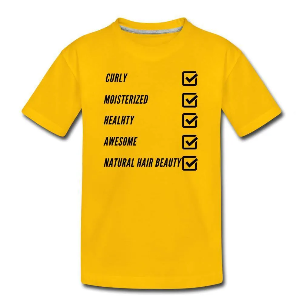 Natural Hair Checklist Youth T-Shirt