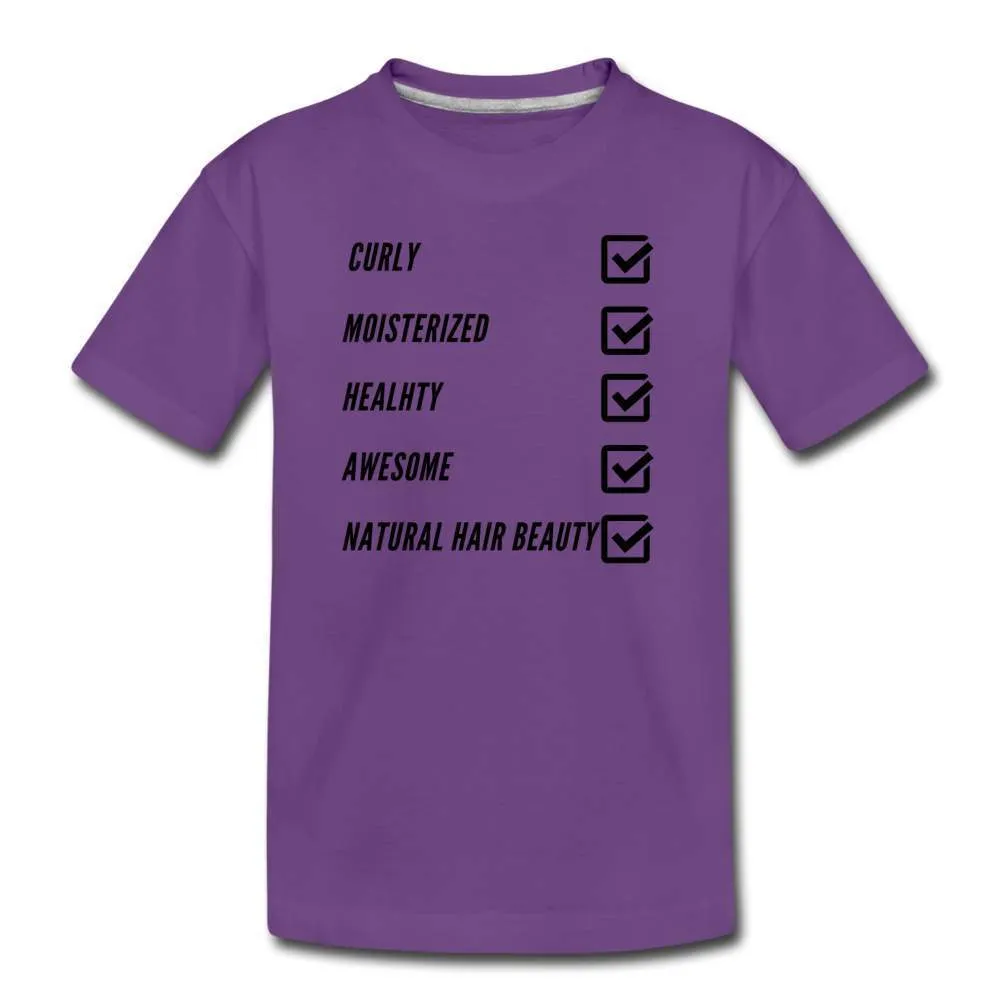 Natural Hair Checklist Youth T-Shirt