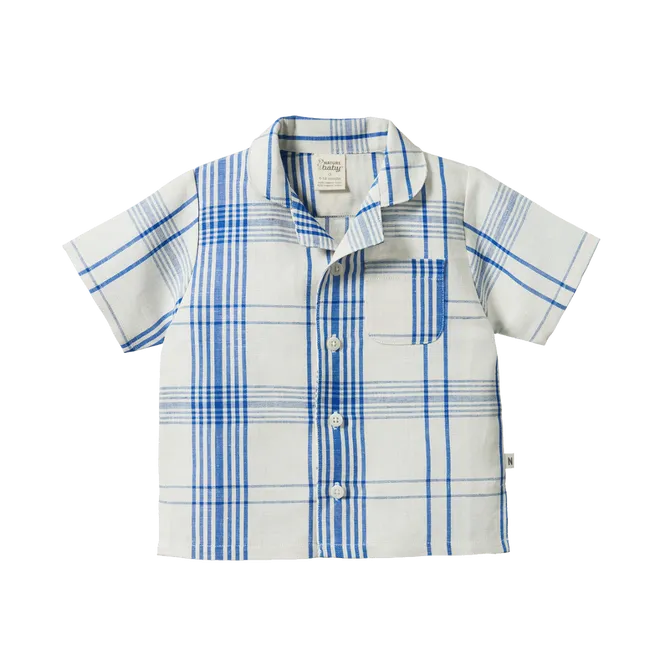 Nature Baby Guthrie Shirt Linen - Clyde Check