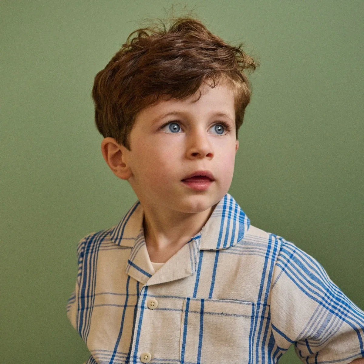 Nature Baby Guthrie Shirt Linen - Clyde Check