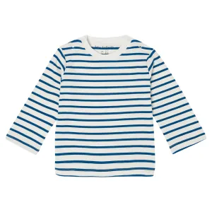 Nordic Blue Breton Stripe Top