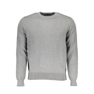 North Sails Gray Cotton Men Sweater