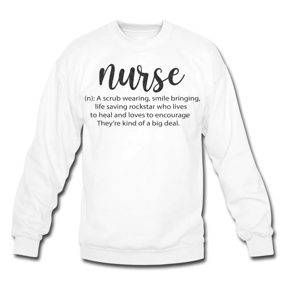 Nurse Definition Black Glitter Crewneck Sweatshirt