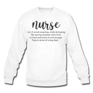 Nurse Definition Black Glitter Crewneck Sweatshirt