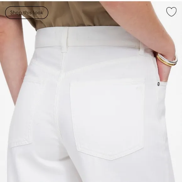 NWT Madewell Superwide-Leg Jeans: Airy Denim Edition white size 24