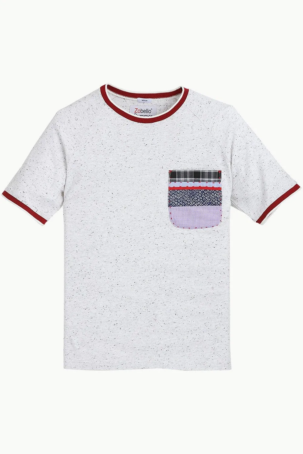 Oatmeal Contrast Pocket T-Shirt
