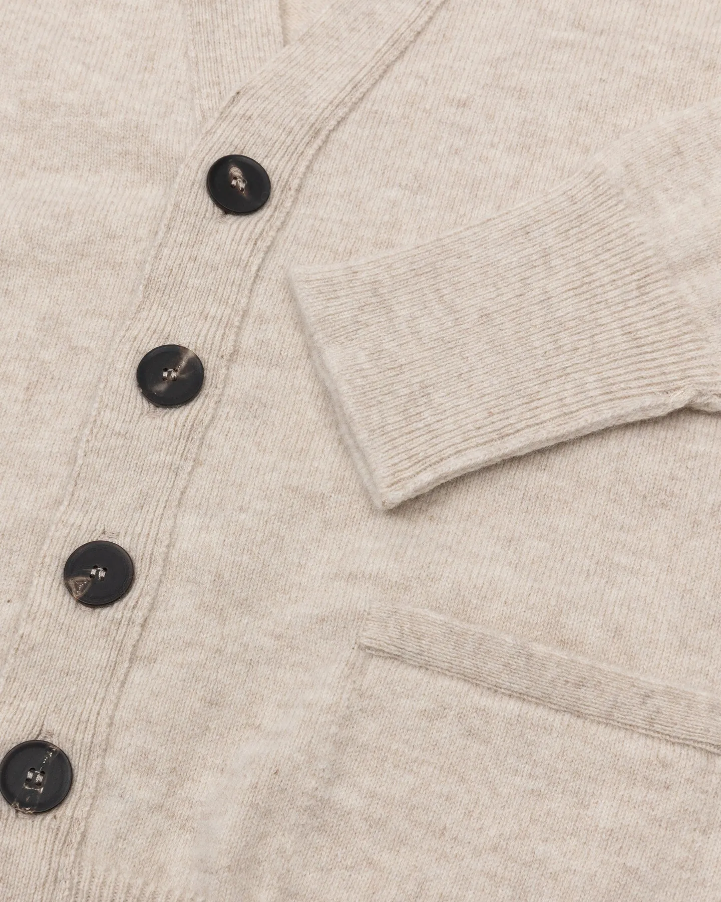 Oatmeal Lambswool Cardigan