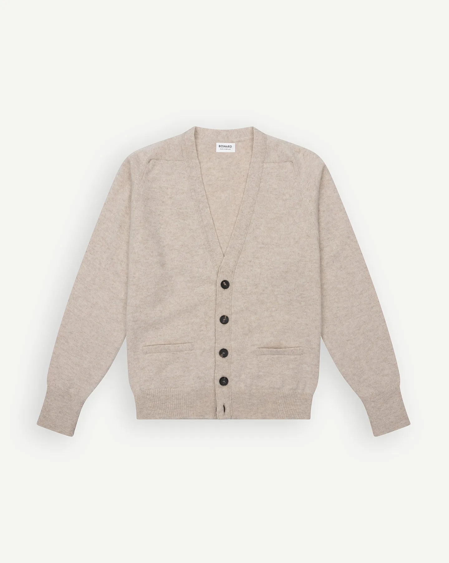 Oatmeal Lambswool Cardigan