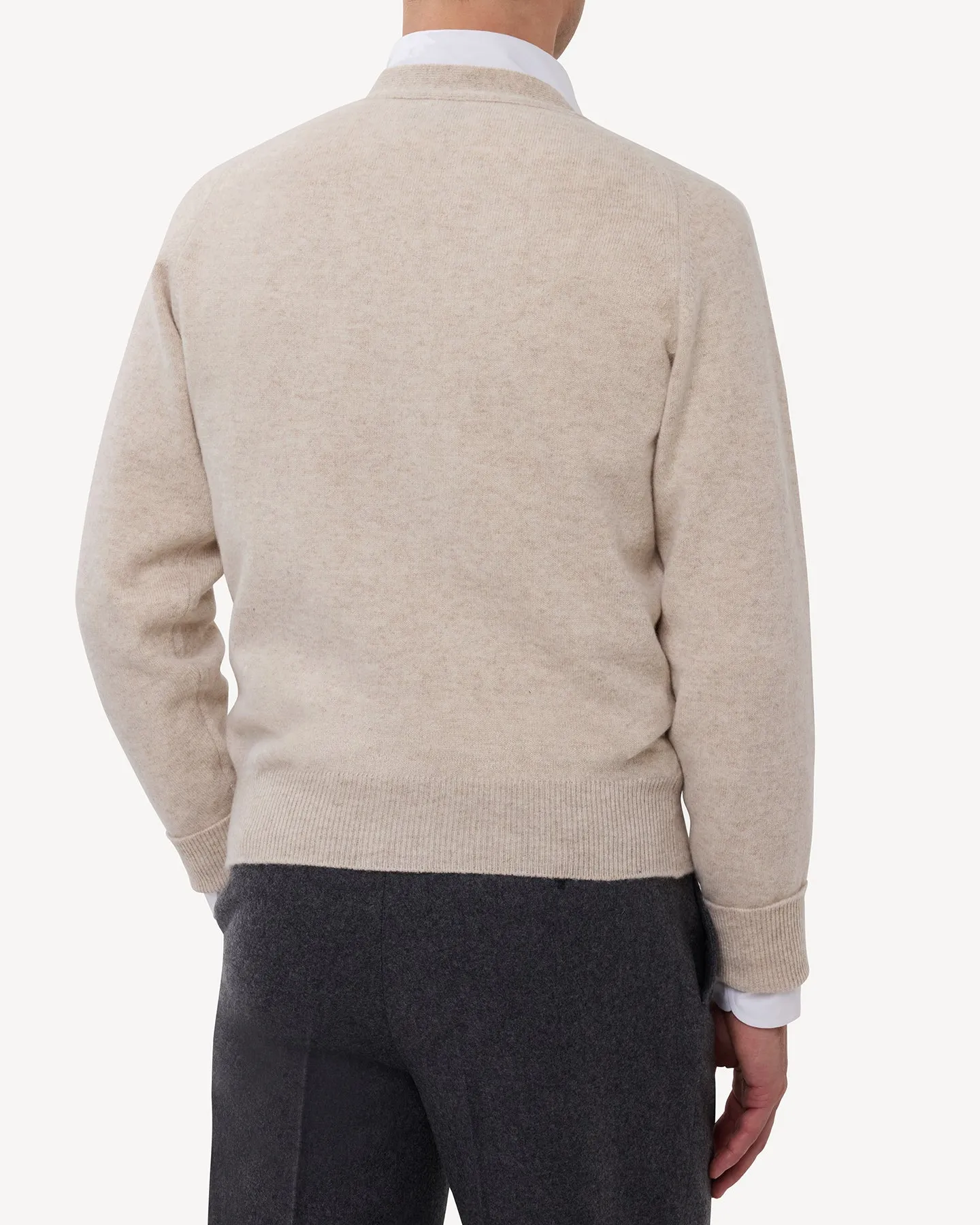 Oatmeal Lambswool Cardigan