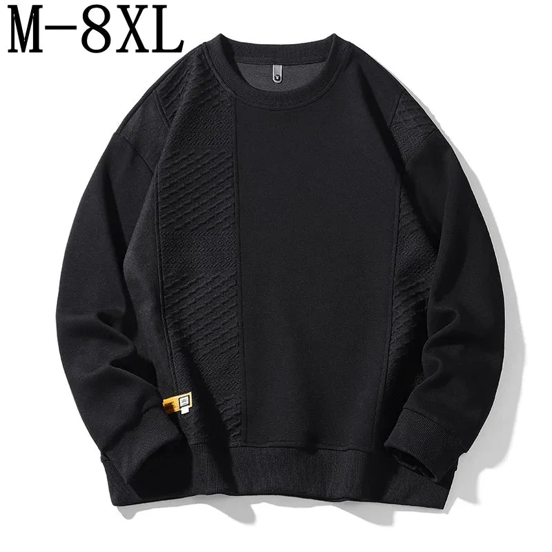 Obsidian Phoenix Luxury Harajuku O-Neck Hoodie - High-Quality Loose-Fit Men’s Pullover Sweatshirt in Sizes Up to 8XL