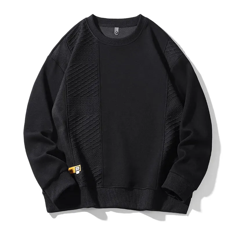 Obsidian Phoenix Luxury Harajuku O-Neck Hoodie - High-Quality Loose-Fit Men’s Pullover Sweatshirt in Sizes Up to 8XL