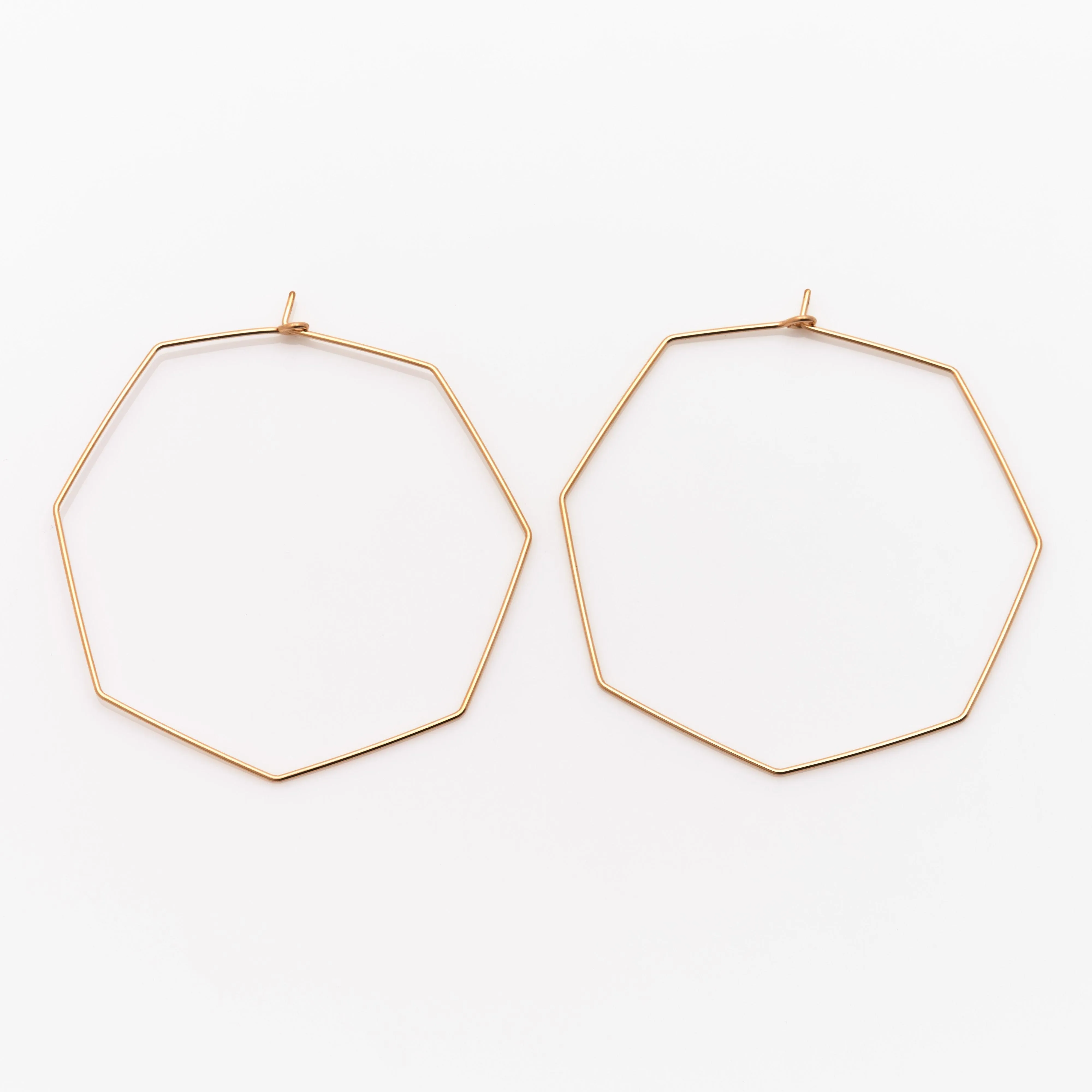 Octagon Hoop Earrings