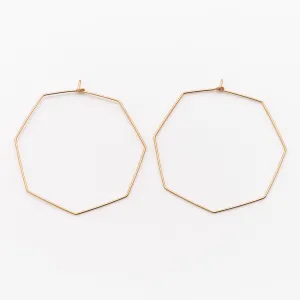 Octagon Hoop Earrings